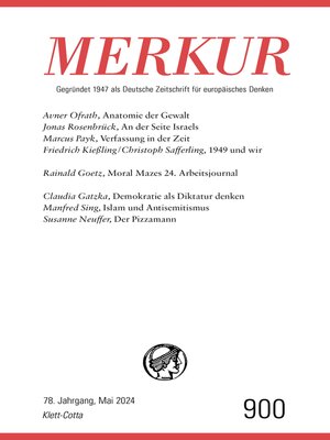 cover image of MERKUR 5/2024, Jg.78